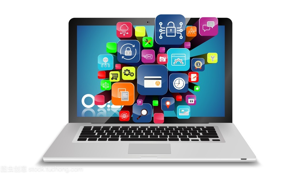 翱翔于數字云端 飛行應用圖標與筆記本電腦的3D革命